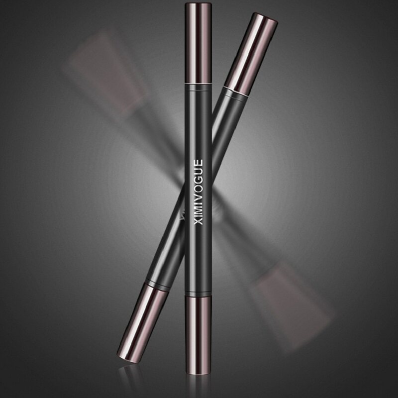 Ximei Eslite สไตล์ใหม่ Cool สีดําความหนา Double-Ended Liquid Eyeliner ปากกา Ximei Eslite ติดทนนาน Ps