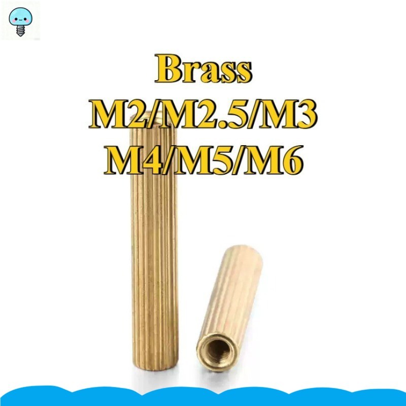 คอลัมน์แยกหกเหลี่ยมรอบ Knurled คอลัมน์หกเหลี่ยมทองแดงคอลัมน์ Double Pass คอลัมน์ DIY ชุด M2-M6 GHW
