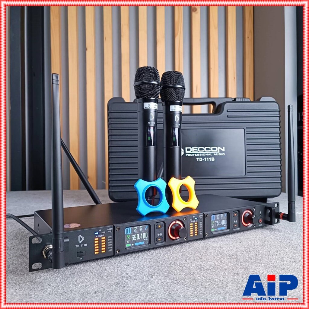 DECCON TD-111B ไมค์ลอยคู่ UHF ไมค์ลอยมือถือคู่UHF ไมค์โครโฟน ไมค์ลอย คลื่นความถี่ถูกต้องตาม กสทช TD 111B TD111B เอไอ-...