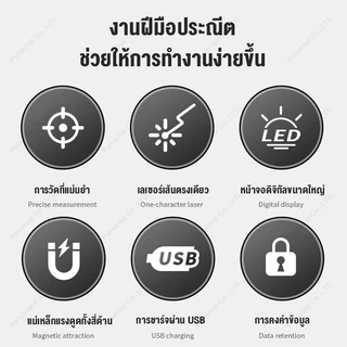 เลเซอร์ดิจิตอลเครื่องวัดมุม เมาส์เลเซอร์วัดระดับ เครื่องวัด 2 ใน 1 ระดับและมุมแบบ 360 องศา เครื่องวัดมุมอิเล็กทรอนิกส์