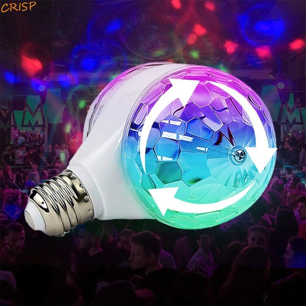 CRISP E27 หลอดไฟ LED, 6W AC85-265V Dual Head Crystal Strobe RGB โคมไฟ, ตกแต่งงานปาร์ตี้ Creative Aut
