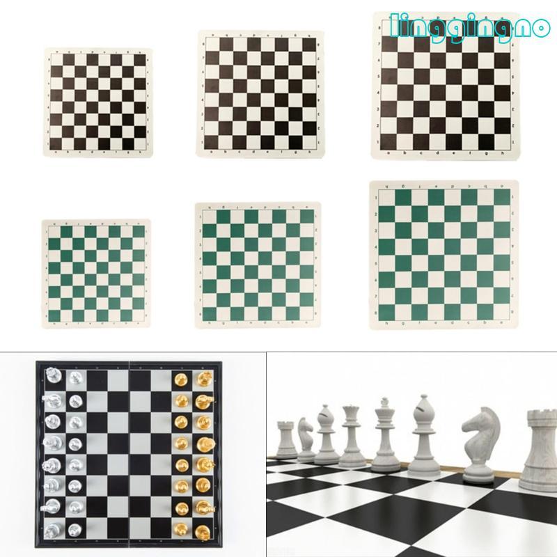 RR เสื่อหมากรุก PU แบบพกพา Roll-up Tournament Chess Mat สําหรับเด็กผู้ใหญ่