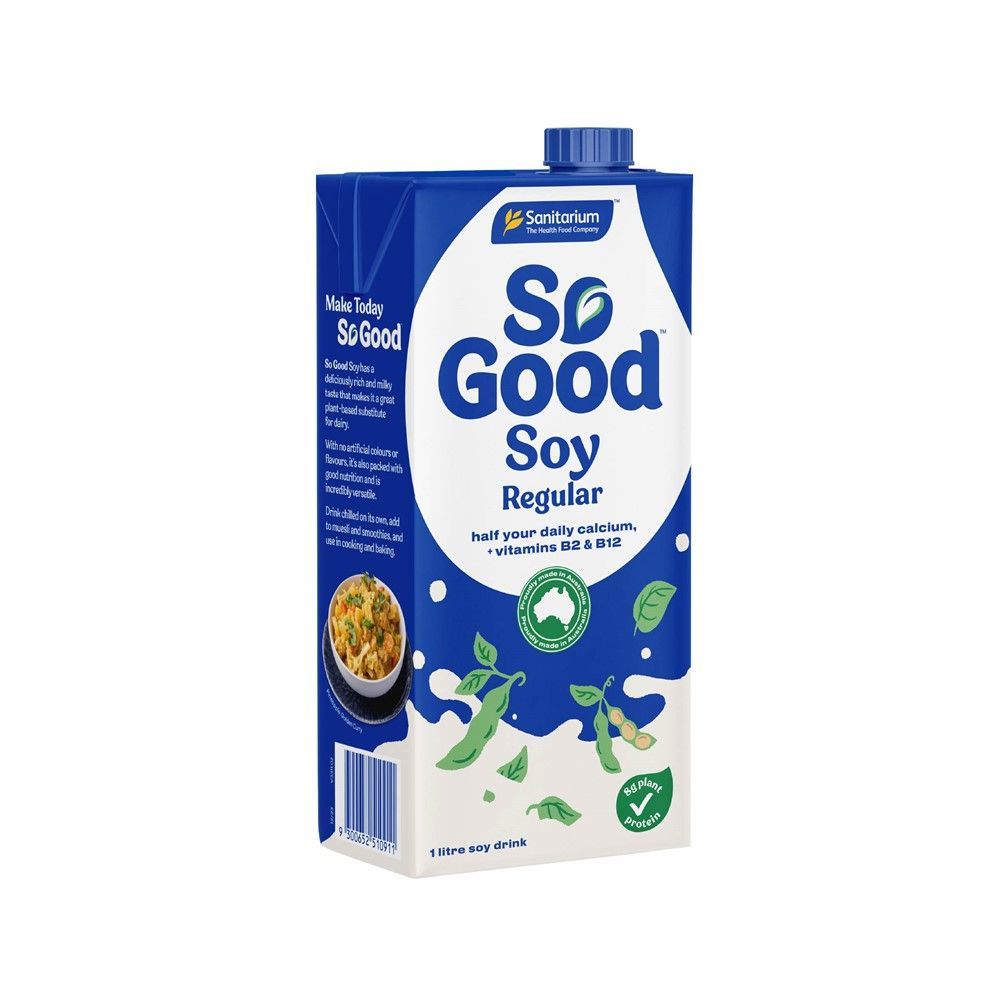 โซกูด น้ำนมถั่วเหลือง 1 ลิตร SOGOOD REGULAR SOY MILK 1 LITRE