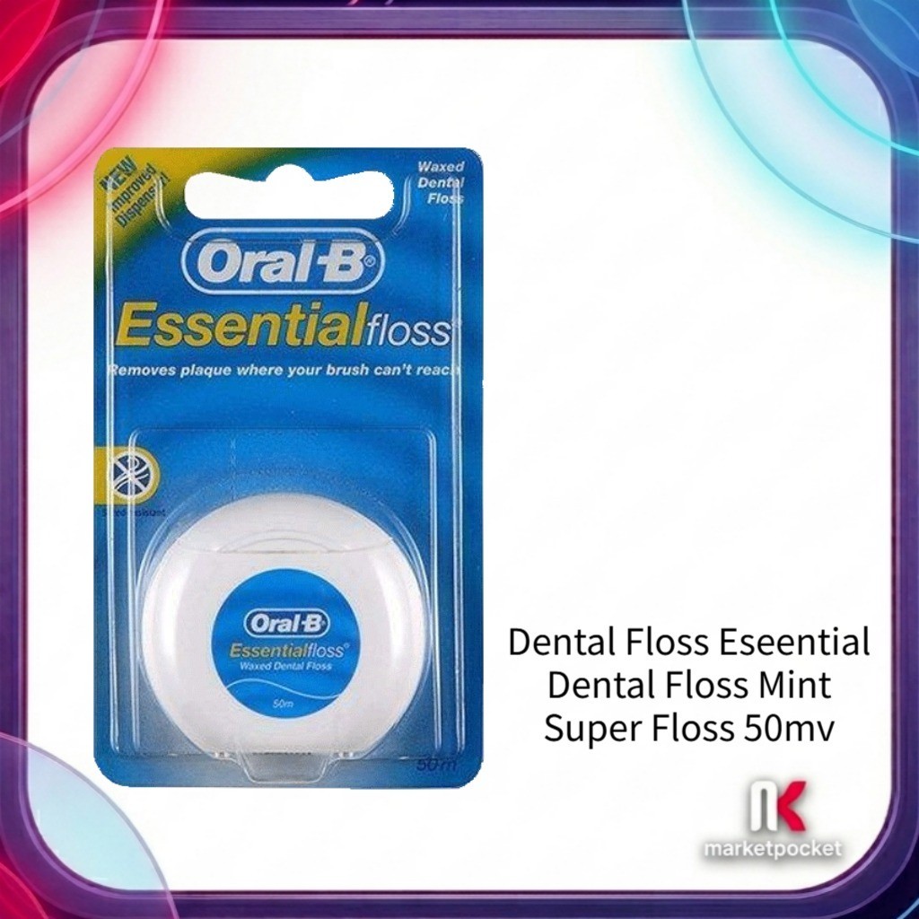 [Oral-B] Essential Dental Floss Mint 50M Interdental Cleaning Oral Super All Products มีจัดส่ง