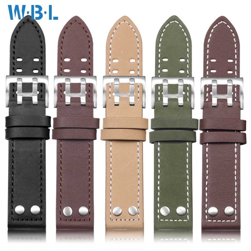 YTCP [จัดส่งจากจีน] เหมาะสําหรับ Hamilton Hamilton สายหนังเดิมชาย Hamilton Khaki Airlines Retro Cowh