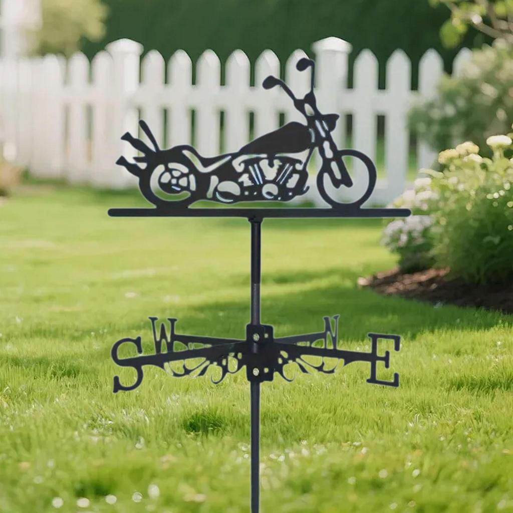[Qklmdt] Metal Weather Vane, Motorcycle Weather Vane สําหรับ Barns, Shed, พื้นที่กลางแจ้ง, ฟาร์ม
