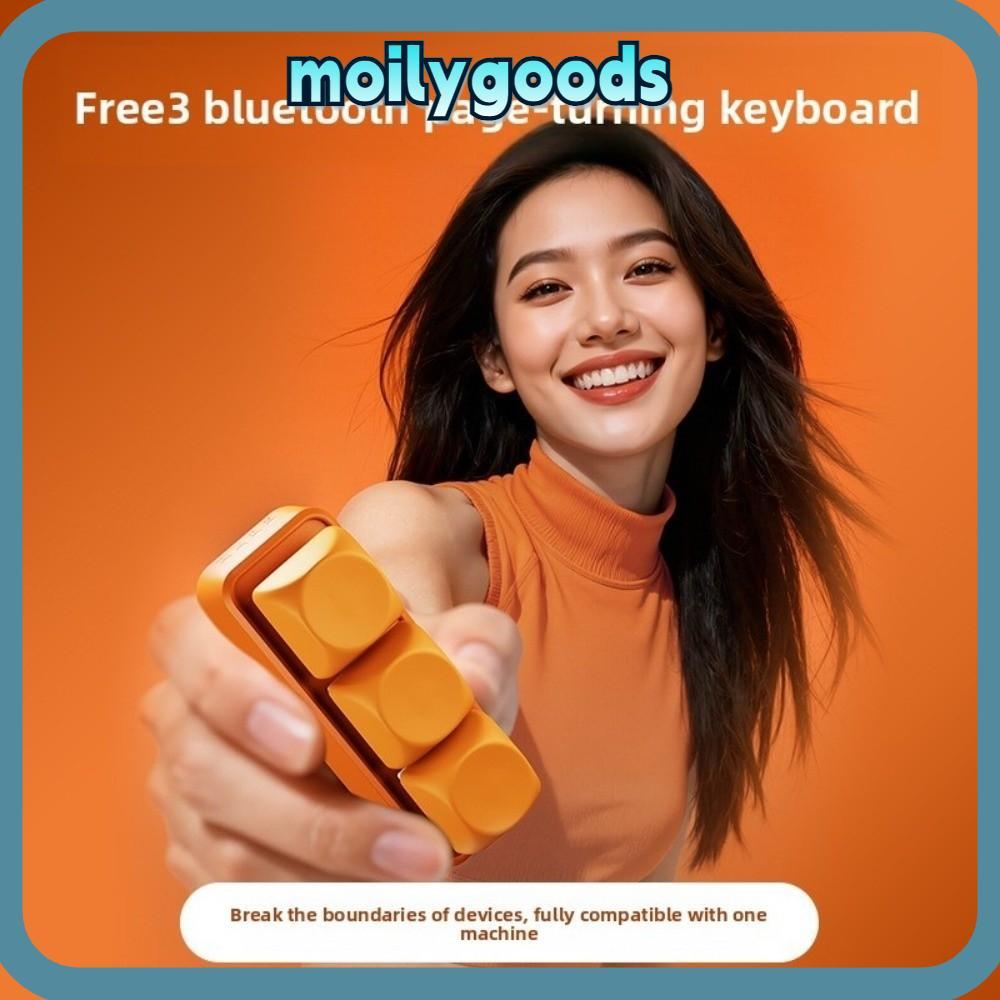 MOILYHD คีย์บอร์ดหน้า Turner, 3 คีย์ Universal EBook หน้า Turner คีย์บอร์ด, มัลติฟังก์ชั่นแบบพกพาคีย