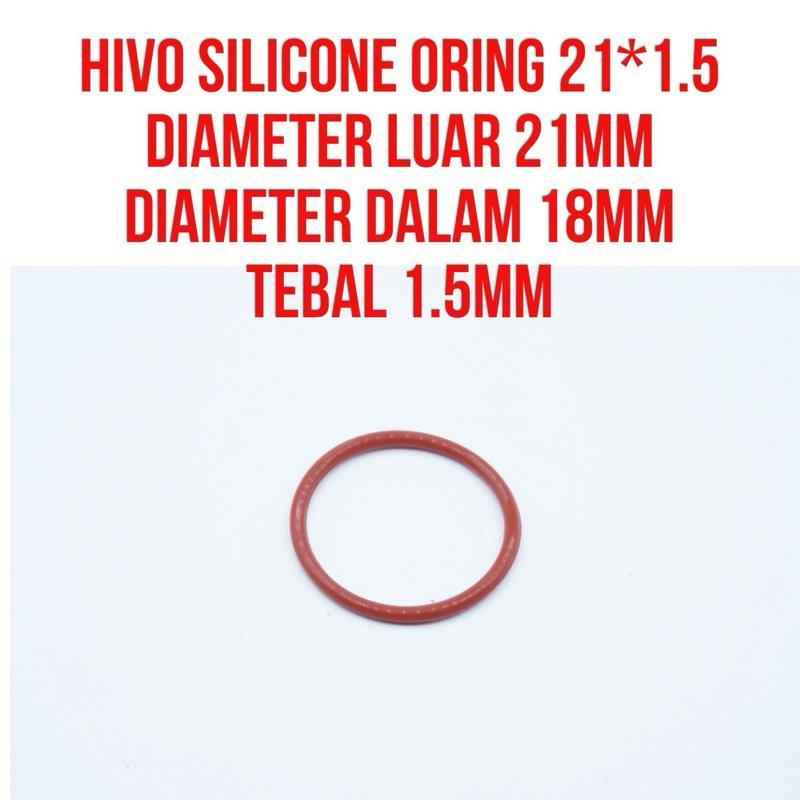 Oring 1.5x18 1.5 มม. x 18 มม. ซีลซิลิโคนหนา 1 มม. เส้นผ่านศูนย์กลางภายใน 18 มม. ทนความร้อน | Hivo He