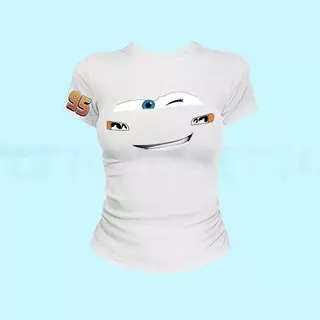 เสื้อยืดลำลองสำหรับผู้หญิงสไตล์อเมริกัน ดีไซน์เรียบง่าย พิมพ์ลายหน้ายิ้มสุดน่ารัก ทรงเข้ารูป คอกลม แขนสั้น ทำจากผ้าฝ้าย