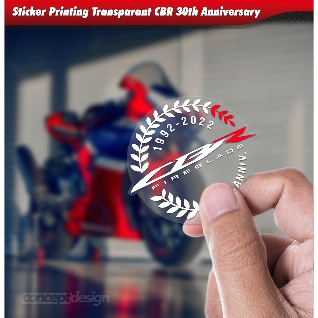 Cbr Anniversary 30th Transparent Pinting Sticker-GEN118-MOTSKR33-8CM(W)