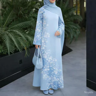 2026 อี๊ด อัล-ฟิตร์ เสื้อผ้า เสื้อคลุมและเดรส Algerian kaftan สไตล์ลําลอง สําหรับผู้หญิงมุสลิม เนื้อใส่สบาย สีสันสดใสที่ไม่ซีดจาง เหมาะสําหรับใส่พิเ