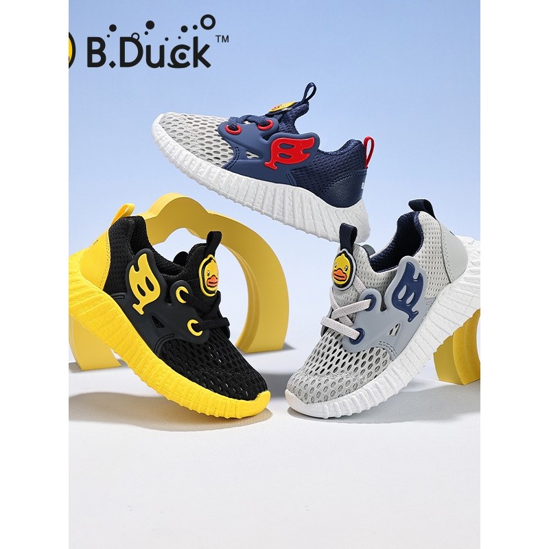 B.Duck เป็ดน้อยสีเหลืองฤดูร้อน Breathable หญิง Preppy สไตล์รองเท้าวิ่งรองเท้าสบายๆ Unisex ชาย Anti-slip B1686957
