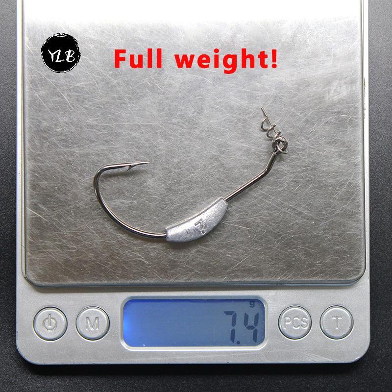 YLB>สัมผัสJi Crank Head Barbed Hook 2g 2.5g 3g 4g 5g 7g 9g Crank OffsetตกปลาHookปลาHook FitสําหรับTe