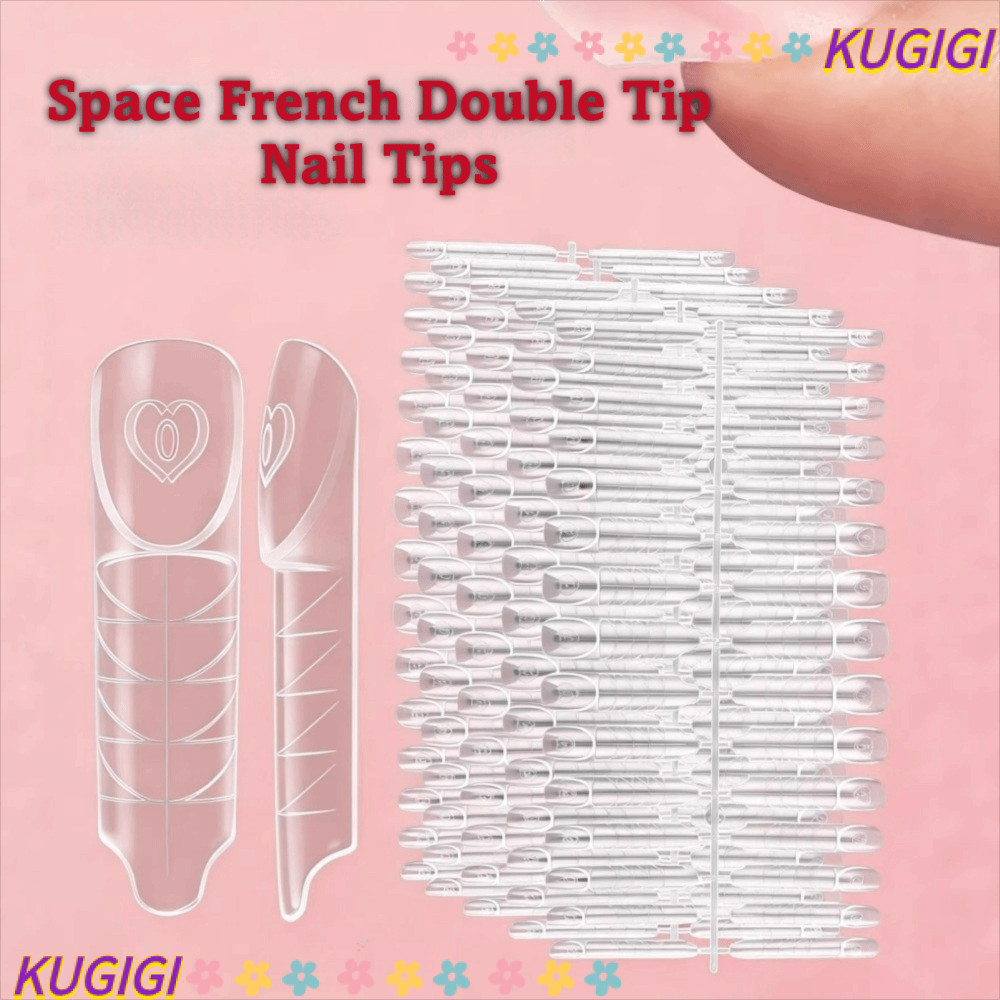 KUGIGI 75/150Pcs เล็บ Extension Builder, โปร่งใส 15 ขนาด Space เล็บรูปแบบ,พลาสติกนํากลับมาใช้ใหม่ Po