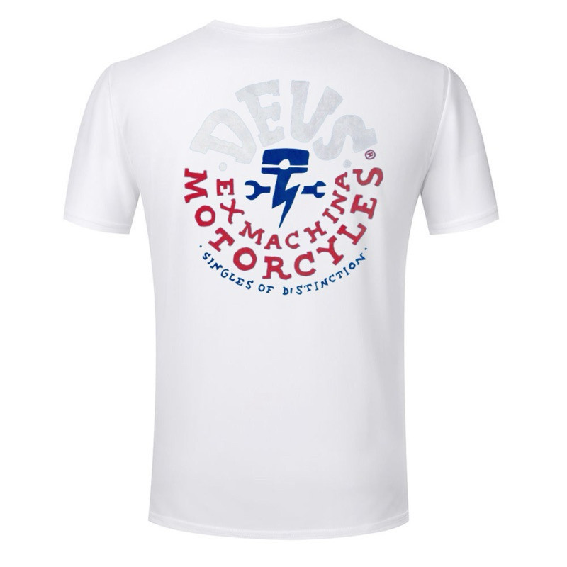 DEUS แฟชั่นอินเทรนด์ Unisex ผ้าฝ้ายแท้พิมพ์เสื้อยืด 53245