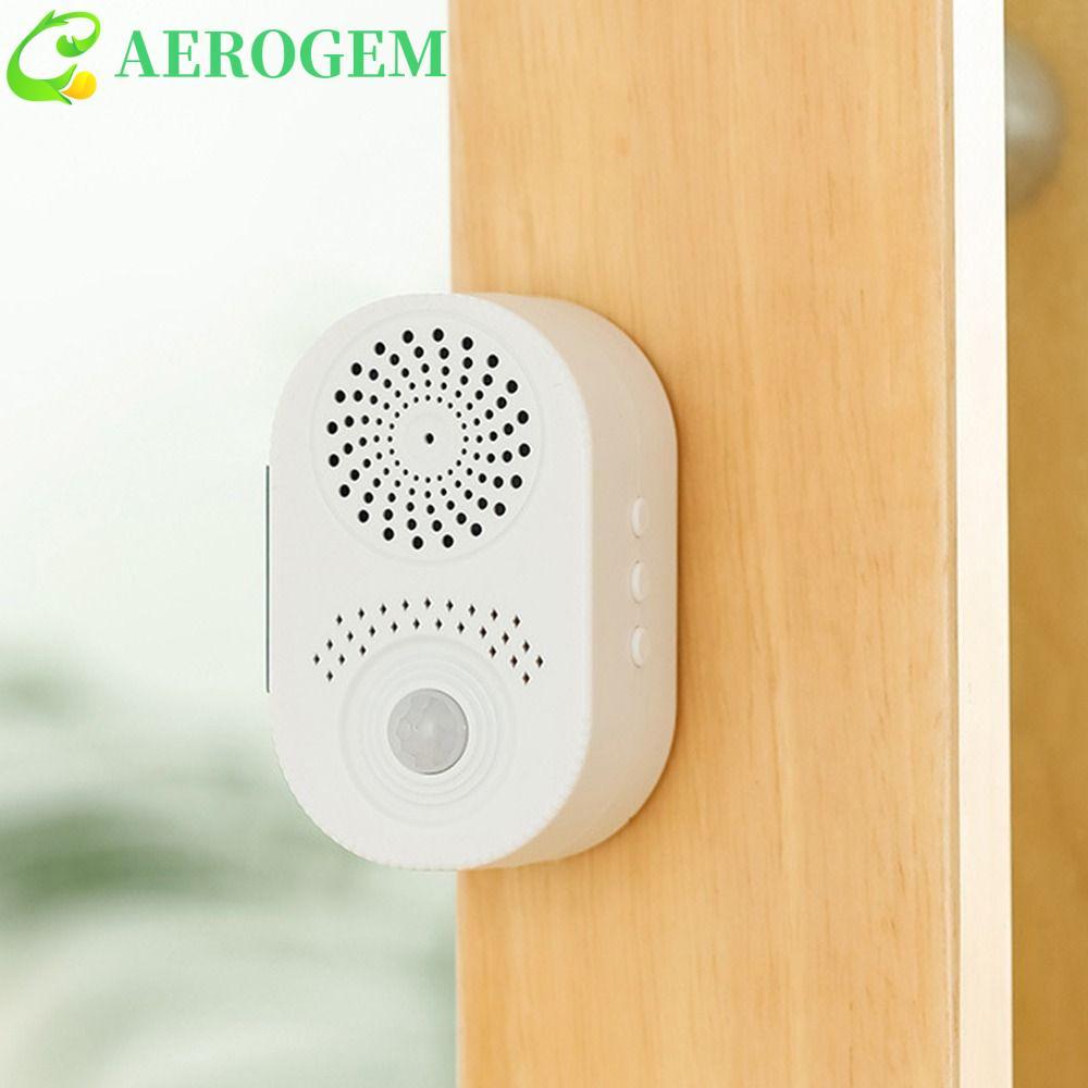AEROGEM PIR Motion Sensor สําหรับร้านค้าบริษัทไร้สายนาฬิกาปลุกอินฟราเรดเครื่องตรวจจับยินดีต้อนรับอุป