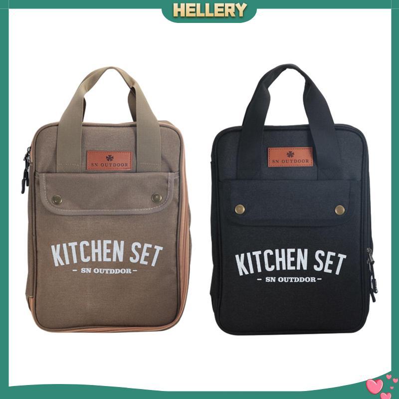 [HelleryTH] Camping Utensils Organizer Utensils Bag กระเป๋าเครื่องครัวสําหรับ Camping Travel บาร์บีค