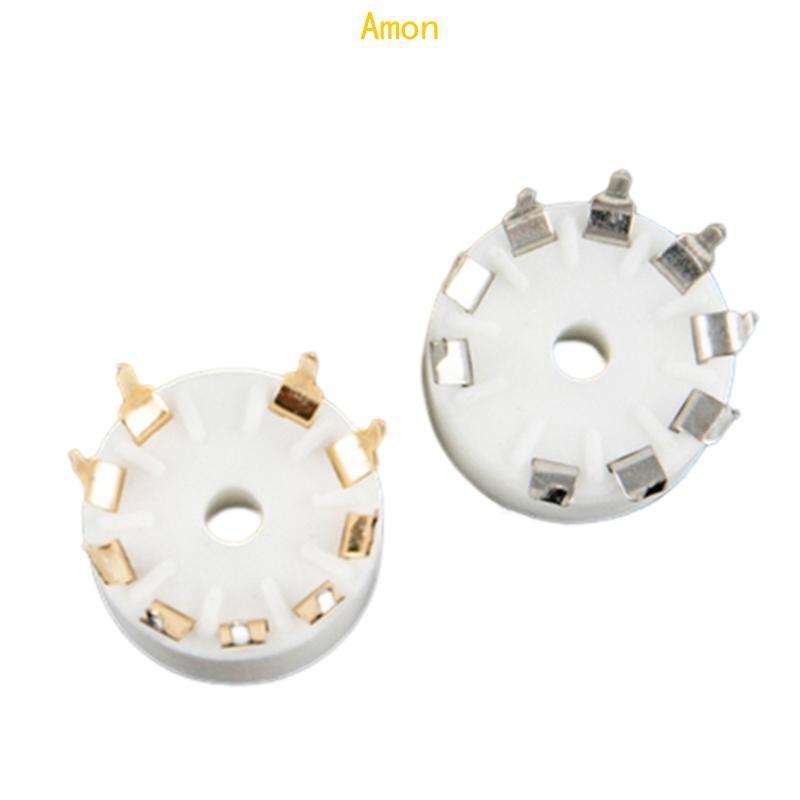 ที่เชื่อถือได้ Amon เซรามิค 9Pin B9A PCB หลอดซ็อกเก็ตสําหรับ 12AX7 12AT7 12AU7 ECC83 ECC82 สําหรับ H