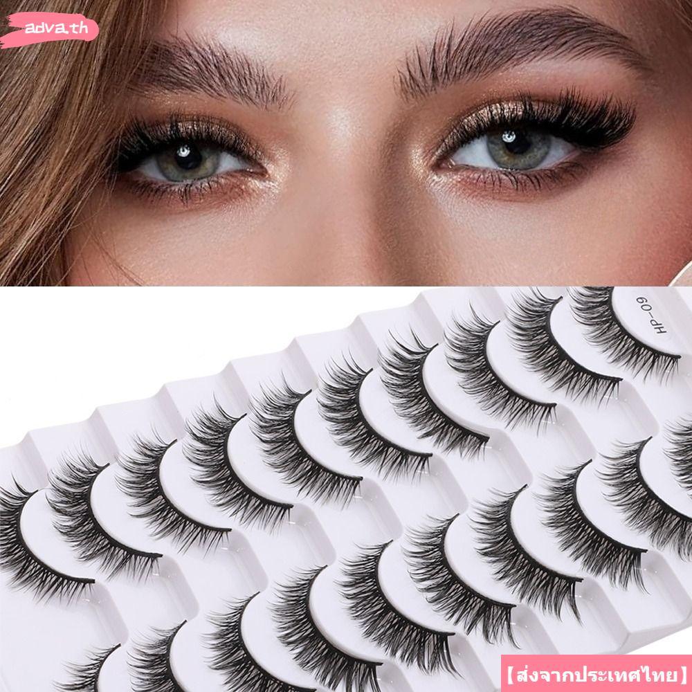จัดส่งจากประเทศไทยADVA Faux Mink Lash, Handmade Dramaical Eyelashes, Beauty Natrual Long Full Strip Cruelty-free Eye Makeup Tools Eyelash Extension