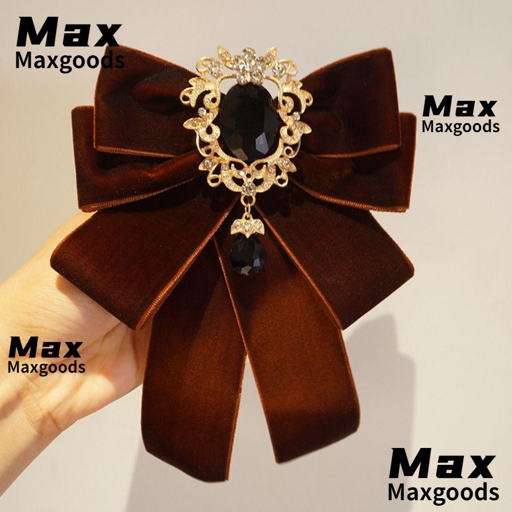 MAXG Bowtie, กํามะหยี่ปรับดอกไม้, Retro โพลีเอสเตอร์เพชรกํามะหยี่ Bow Tie ผู้หญิง