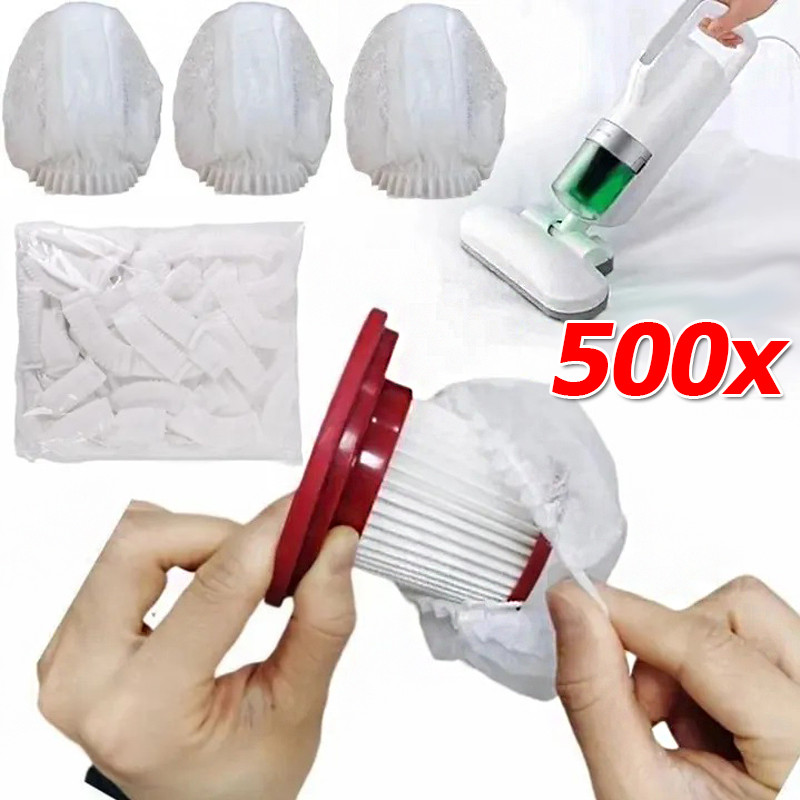 ผ้าคลุมตาข่ายผ้าไม่ทอ 100/300/500 ชิ้นสําหรับเครื่องดูดฝุ่น/ตลับหมึกถุงกรอง
