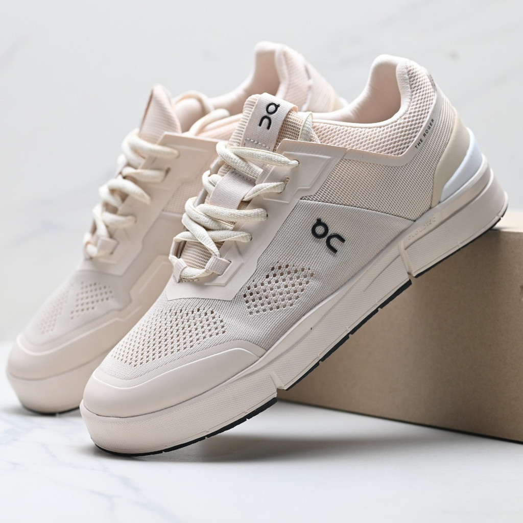 On THE ROGER SPIN สบาย Breathable ลื่นเบาะรองเท้าผ้าใบ Low Top Unisex KJV9 EJ86