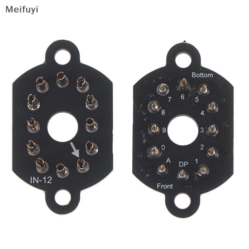 [Meifuyi] 1/4 ชิ้น 12pin เซรามิค Nixie Tube Holder Soet IN-12 Glow Tube Soet Tube Holder IN12