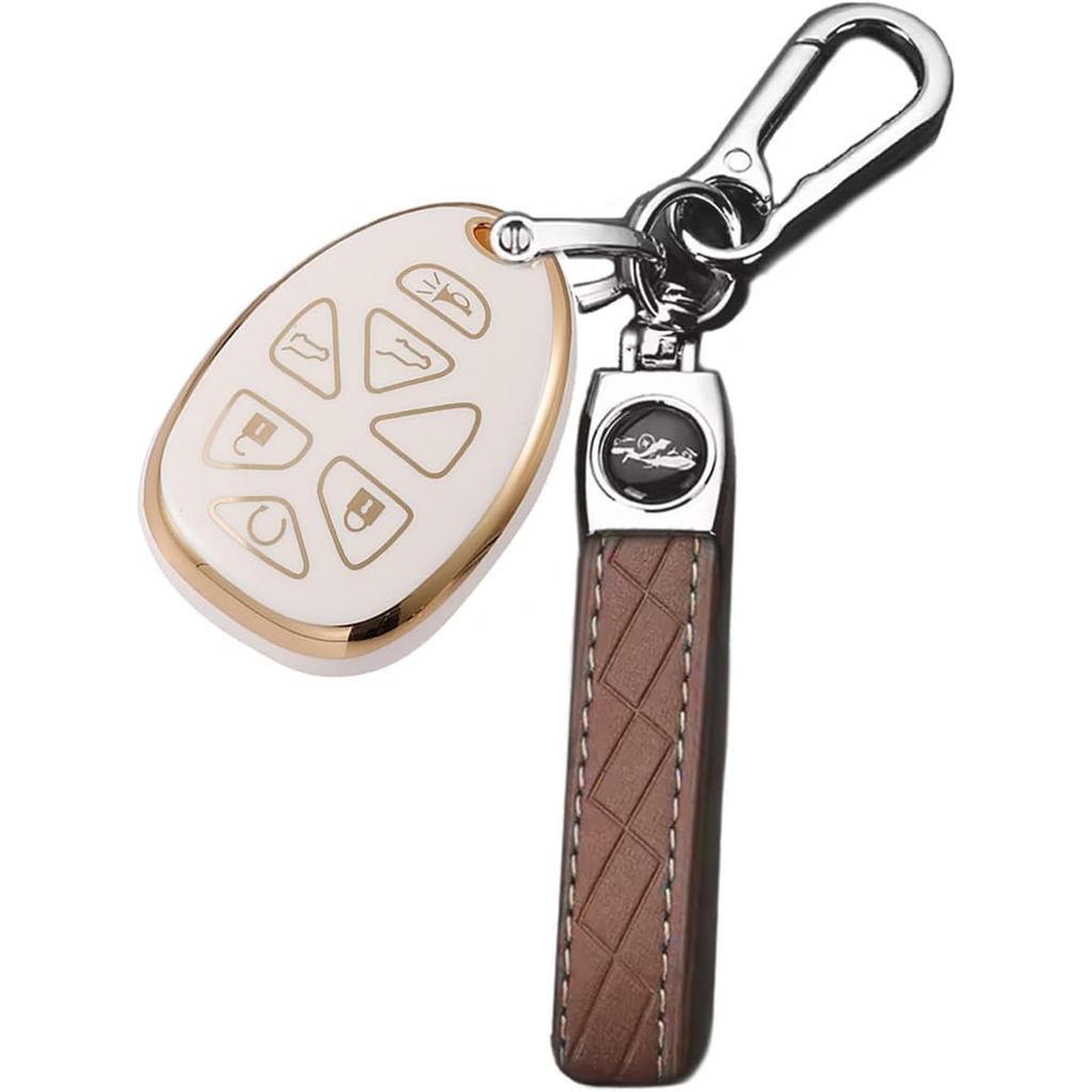 Key Fob สําหรับ Tahoe Suburban Yukon: 6 ปุ่ม Key FOB ฝาครอบ Fit สําหรับ 2007 2014 Chevy Tahoe Surbur