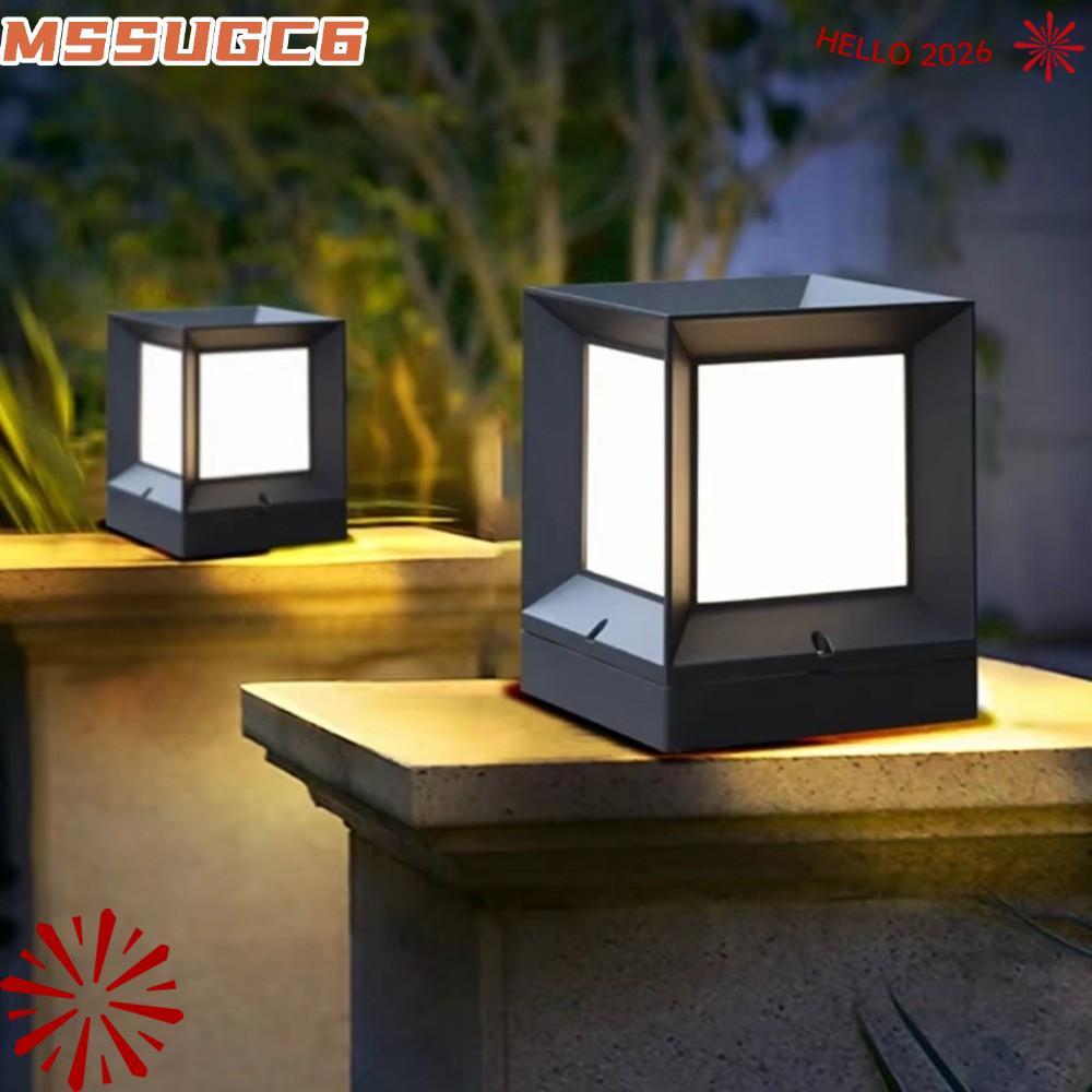 ไฟคอลัมน์กลางแจ้ง LED E27 220V ดีไซน์สมัยใหม่ IP54 กันน้ำ สำหรับตกแต่งบริเวณรอบบ้านและรั้ว