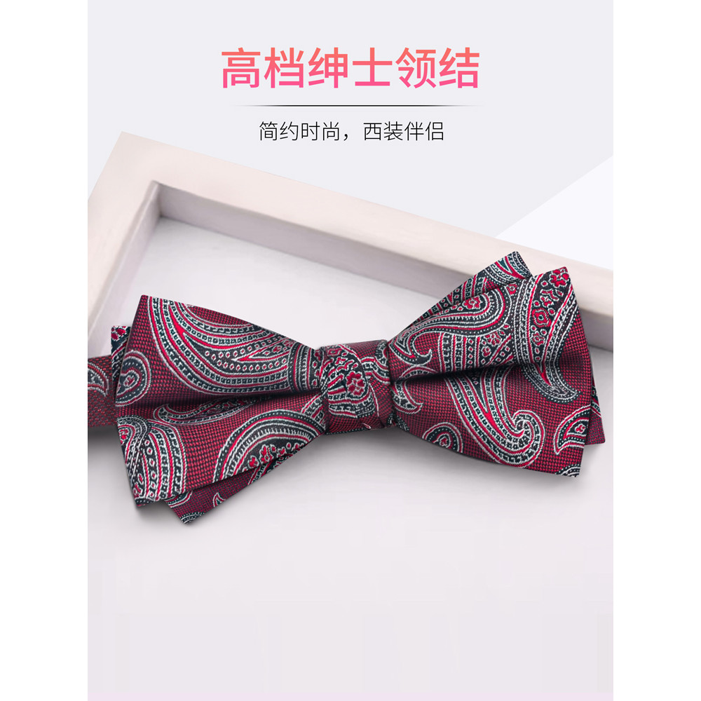 เลียนแบบ Hand Tie Bow Tie Wedding Men Bow Tie เจ้าบ่าวงานแต่งงานเจ้าบ่าวชุด High-End Bow Tie หม้อ Ti