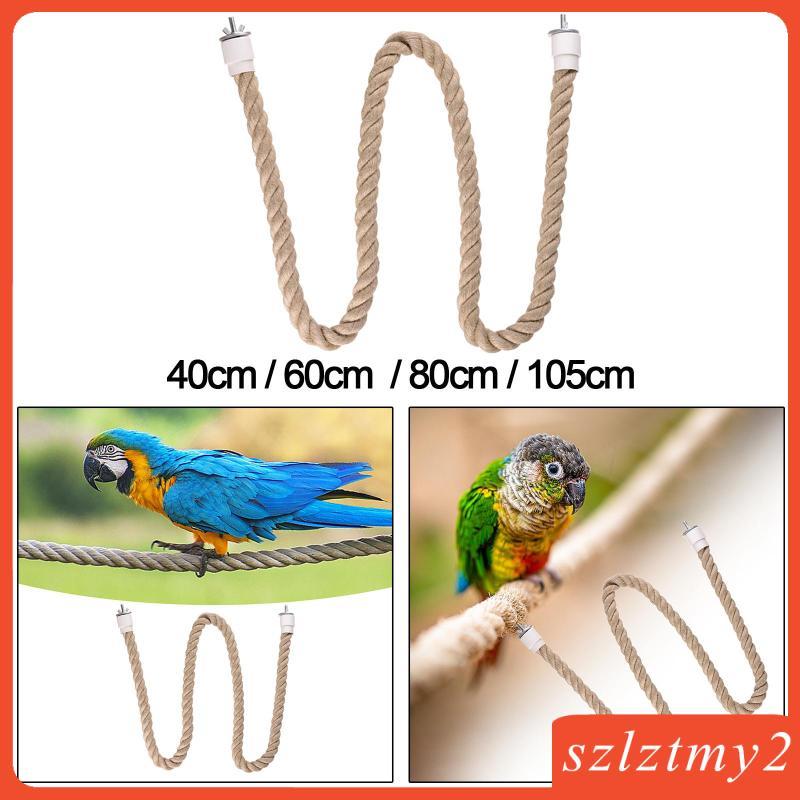 [Szlztmy2] นกเกลียวเชือก Perch Hemp Climbing Platform Chew ของเล่นสําหรับนกแก้วกรงขาตั้งอุปกรณ์เสริมสําหรับสัตว์เลี้ยง
