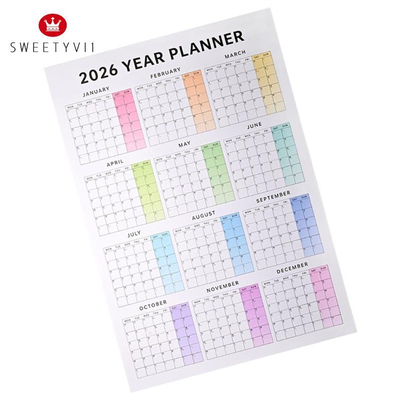 หวาน~ 2026 ปฏิทินติดผนัง รายปี นักวางแผน วันที่ 2026 ปีเต็มเพื่อดูปฏิทิน