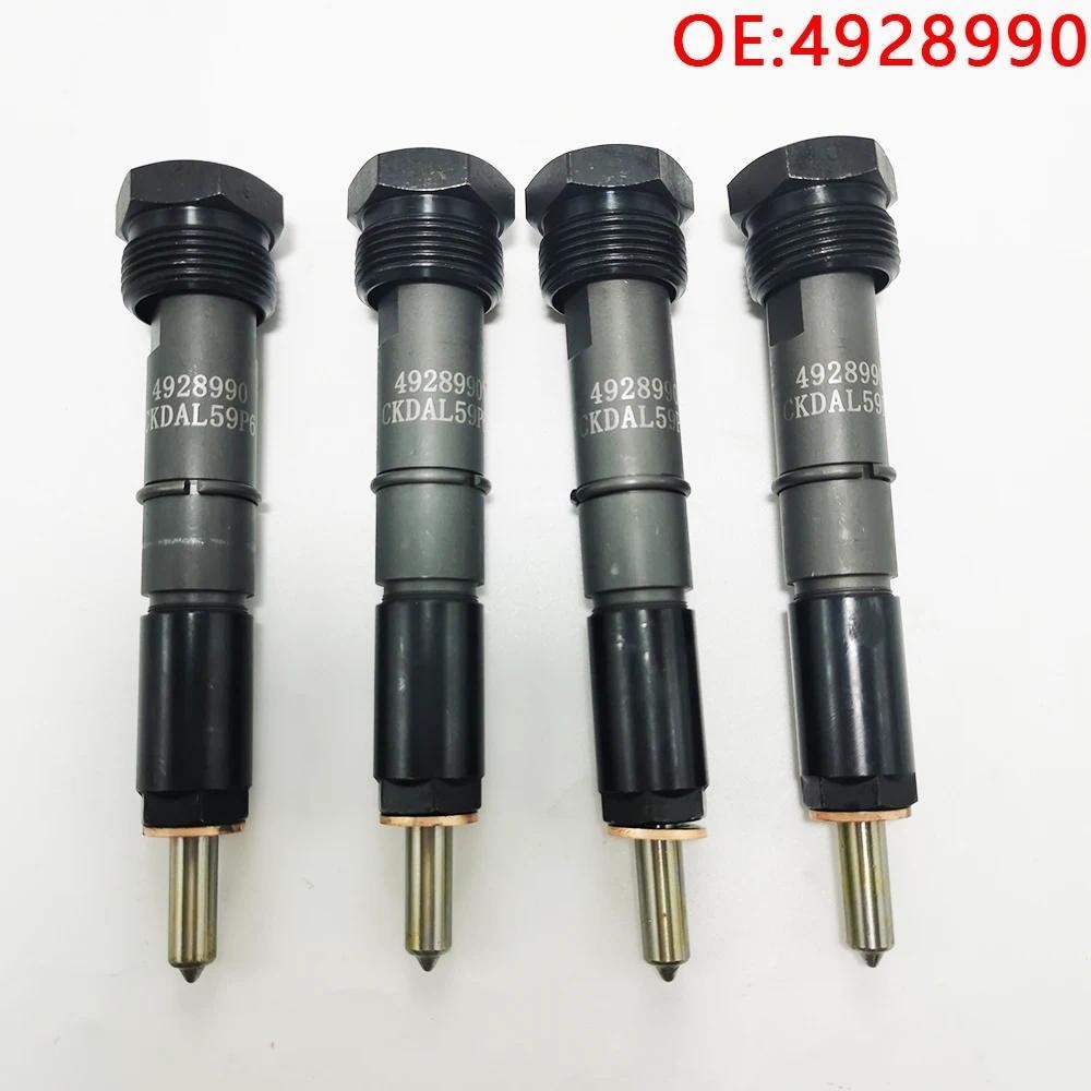 สําหรับ 4x ใหม่ 4928990 หัวฉีดน้ํามันเชื้อเพลิงดีเซล 4BT 6BT ENGINE 390KAL59P6