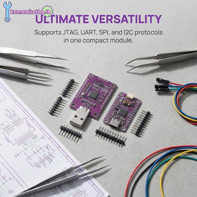 Kamembetbg FT232H โมดูล MCU ความเร็วสูง USB to JTAG UART SPI I2C เหมาะสําหรับเดสก์ท็อปและห้องปฏิบัติ