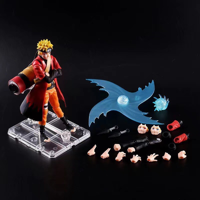 Naruto Joint Movable Naruto Uzumaki 3 รุ่น Big Spiral Maru อะนิเมะรูปรูปปั้นเครื่องประดับ