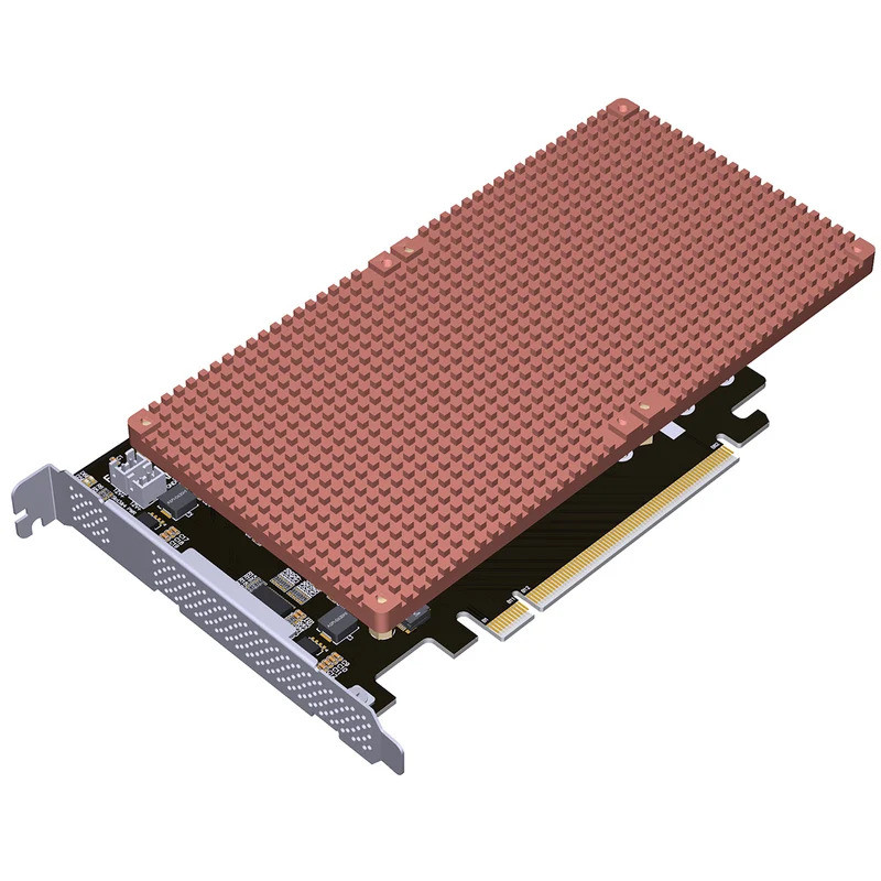 สําหรับ M.2 NVME 2242 2260 2280 22110 SSD ถึง PCIe 4.0 PCI Express4.0 x4x4x4x4 การ์ดอะแดปเตอร์ Bifur