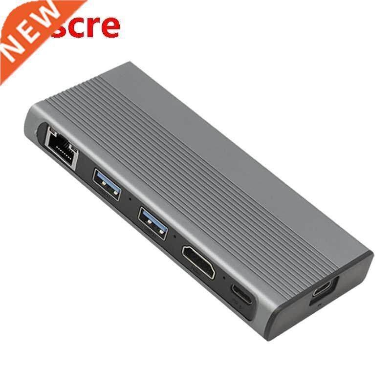 กล่อง USB C Hub M.2 SSD รองรับ HDMI+USB3.1+RJ45+PD T