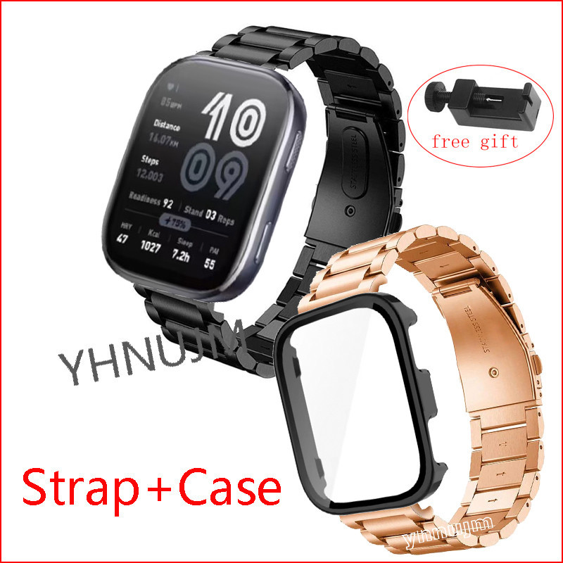 Amazfit Balance 2 สายนาฬิกาอัจฉริยะสายนาฬิกาสแตนเลสสําหรับ Amazfit Balance2 ฝาครอบเคสปกป้องหน้าจอ
