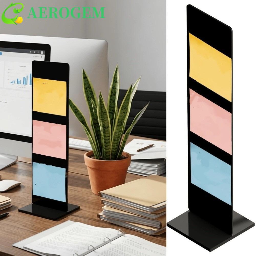 AEROGEM กระดานโน้ตโต๊ะอะคริลิค,แนวตั้งที่ถอดออกได้ Monitor ด้านข้างเตือนบอร์ด,จอแสดงผลแห้งลบได้สํานักงานวางแผนรายวัน Sticky Note Holder Office Desktop