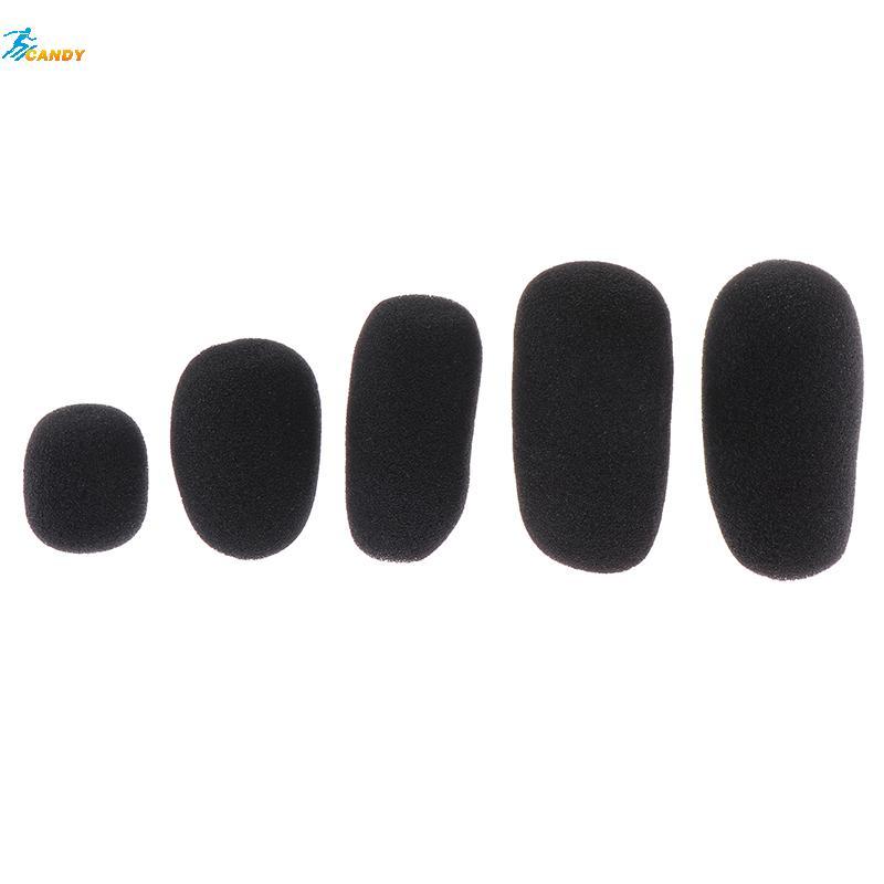 NDY 5PCS โฟมหูฟังไมโครโฟนฝาครอบกระจกหูฟังฟองน้ํา Bla ไมโครโฟนชุดเฉพาะชุดหูฟังเปลี่ยน N