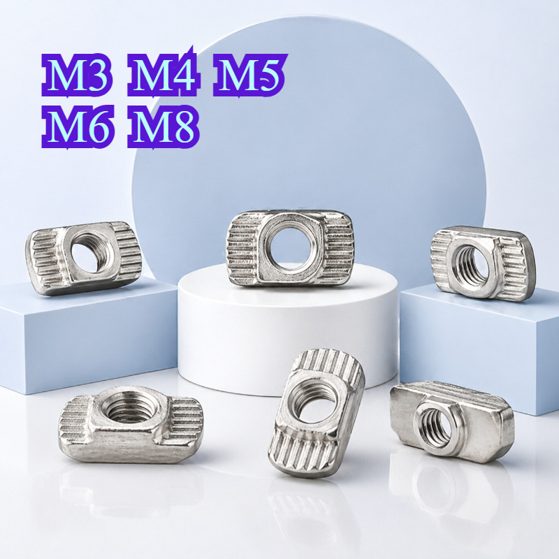 มาตรฐานยุโรป t-nut นิกเกิล-ชุบเรือประเภท t-nut t-block M3/M4/M5/M6/M8WY