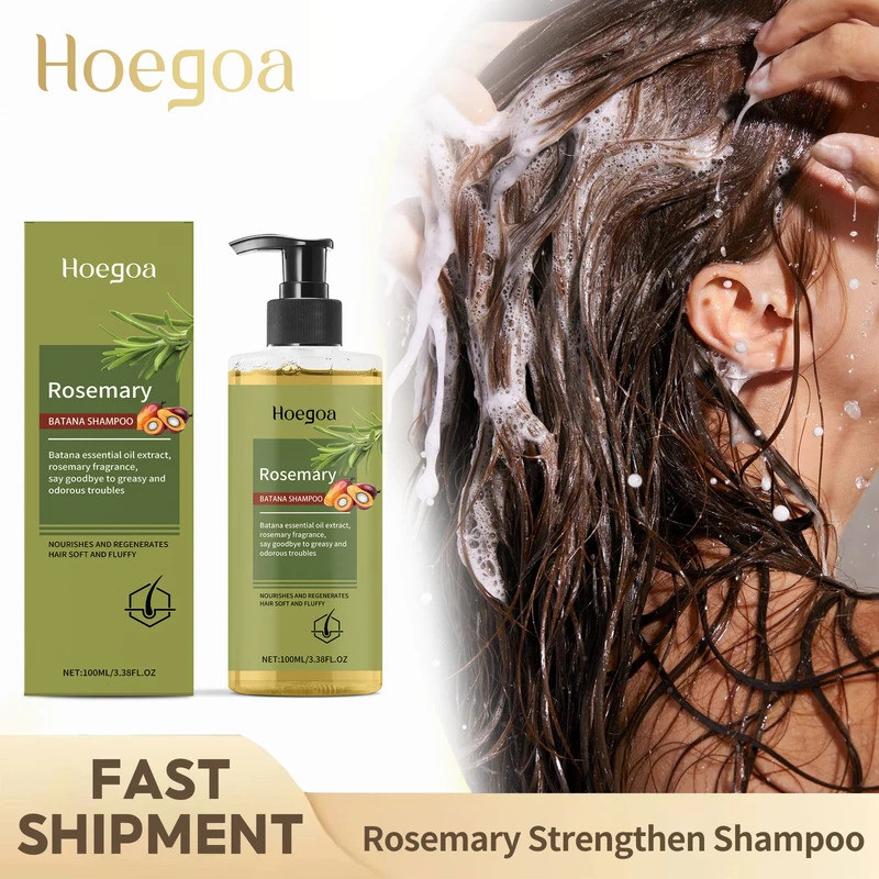 Rosemary Shampo สําหรับการเจริญเติบโตของเส้นผมปรับปรุงผมแห้งเสียทําความสะอาดหนังศีรษะป้องกันรังแคแชม