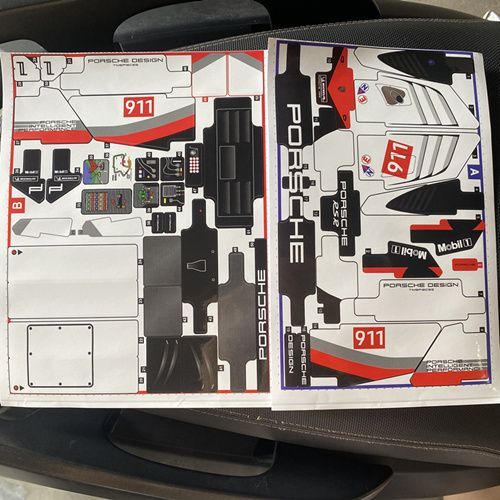 BDDX ใช้งานร่วมกับ Lego Building Blocks Porsche 911 Veyron Bugatti BMW M1000RR สติกเกอร์รถจักรยานยนต
