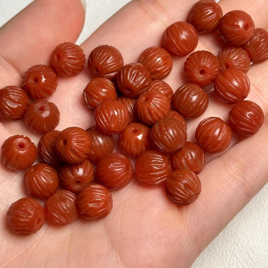 Optimized Southern Red Agate ร้อยเมล็ด DIY ลูกปัดเครื่องประดับอุปกรณ์เสริมโทรศัพท์มือถือสร้อยข้อมือจ