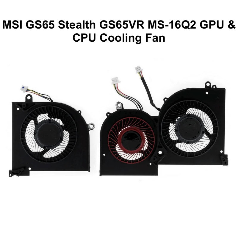 FZNotebook CPU GPU พัดลมระบายความร้อนสําหรับ MSI GS65 GS65VR Stealth 8SE 8SF MS-16Q2 MS-16Q1 16Q3 แล