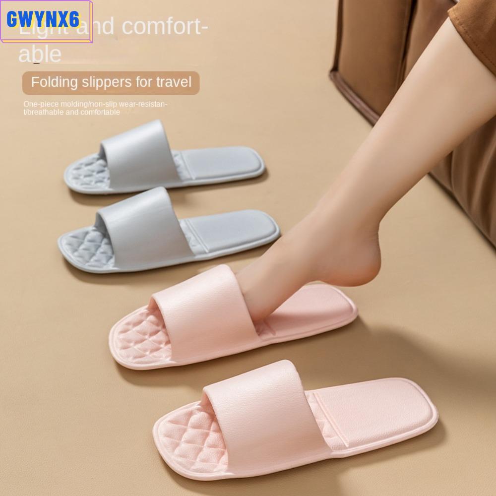 GWYNX6 รองเท้าแตะสำหรับเดินทาง พับได้น้ำหนักเบาทรงทั้งผู้ชายและผู้หญิง