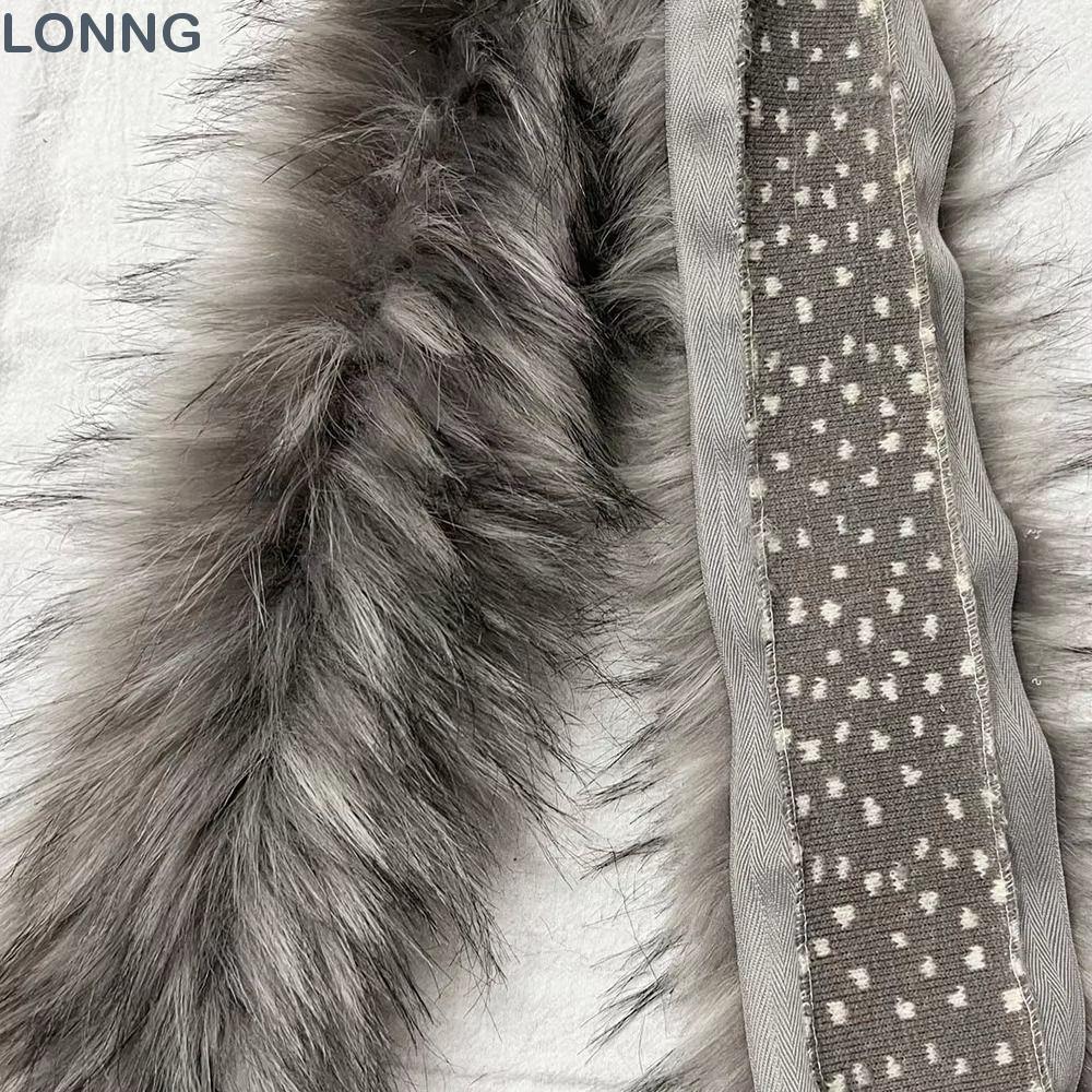LONNG Fluffy Trim กันหนาว.Big Fur Collar อุปกรณ์เสริมสำหรับเสื้อผ้า