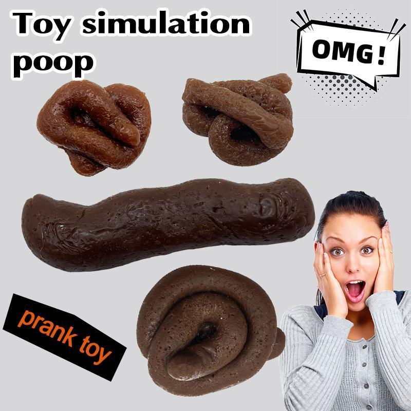 จําลองพลาสติกปลอม Dung Poop เมษายน Fools Day Props Prank ฮาโลวีนของเล่น Prank N7m0