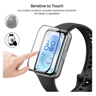 จัดส่งในพื้นที่ฟิล์ม TPU แบบนุ่มและตัวป้องกันหน้าจอ PMMA สําหรับ Huawei Band 11/11 Pro/10 9 8 7 6 NFC Smartwatch Hydrogel นาฬิกาป้องกัน