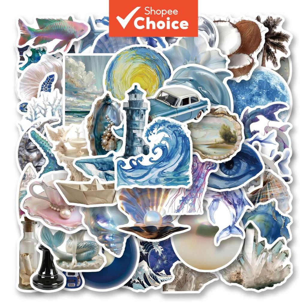 Blue Ocean Pack – เงิน, สติ๊กเกอร์น่ารักสติ๊กเกอร์กันน้ําสติกเกอร์ความงาม 250 ชิ้น DIY ตกแต่งสําหรับแล็ปท็อปโทรศัพท์กระเป๋าเดินทางสเก็ตบอร์ด